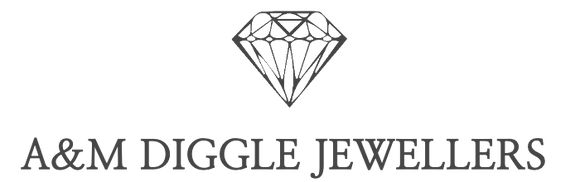A&M DIGGLE JEWELLERS logo with a simple diamond icon above the brand name on a plain white background.