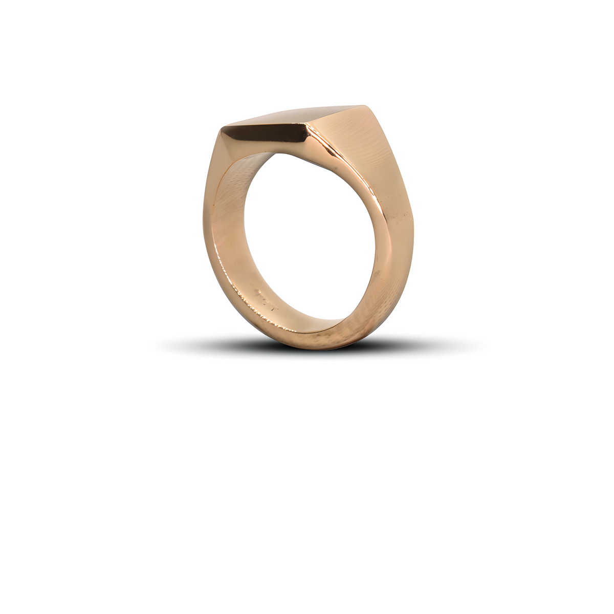 Gold ring on a white background